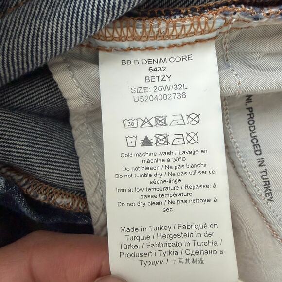 GANNI Jeans Womens 26 Betzy Slim Flare Dark Wash Blue Stone Minimalist Staple - Picture 13 of 16